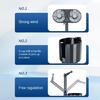 USB Car Fan with Light Adjust Speed 360 Degree Rotating Perfect for Camping Traveling Cup Holder
