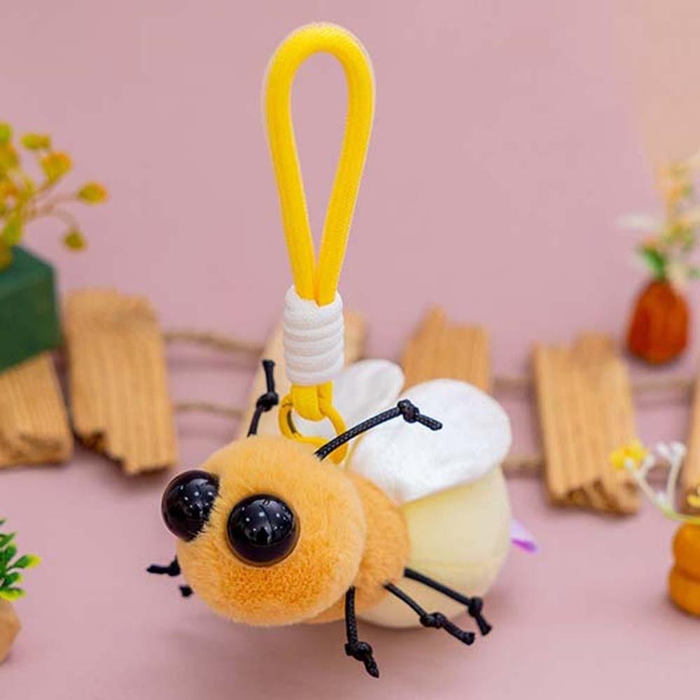 Cartoon Plüschinsekten Schlüsselanhänger Polyester Kakerlake Schlüsselanhänger Kreativer Motten Fliegen Anhänger Schüler