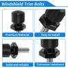 Parafusos para Para-brisa para Harley Davidson Touring Street Glide/Street Glide Specials 14-24 1 Peça Parafuso Longo 2 Peças Parafusos Curtos Liga de Alumínio Preto