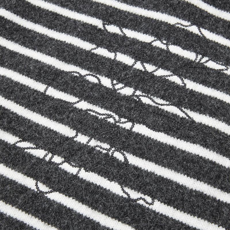 Demana Women's Striped Hooded Wool Blend Knit Sweater