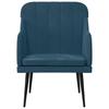 Blue Armchair 63 X 76 X 80 Cm Velvet