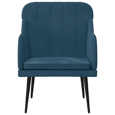 Blue Armchair 63 X 76 X 80 Cm Velvet