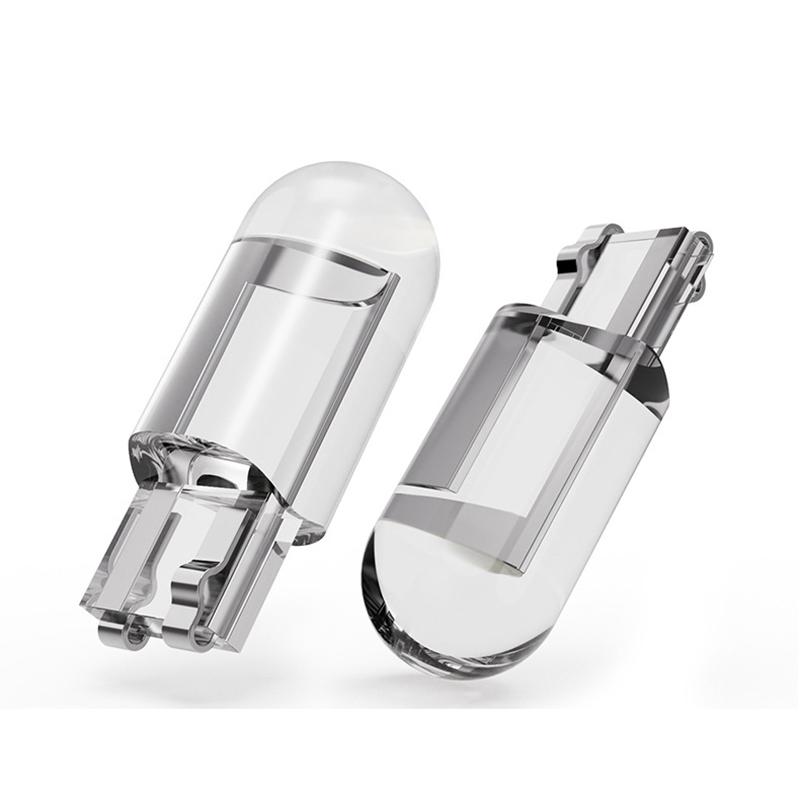 10Pcs T10 Car Light COB Glass 6000K White License Plate Lamp Dome Read DRL LED Bulb Style 12V Led Light for Auto Accessories