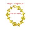 Elegant Four-Leaf Clover Gold-Plated Bracelet: High-End Fashion for Men and Women