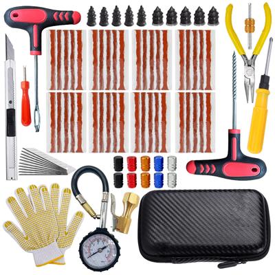Kit de reparare a anvelopelor auto nou, instrumente pentru perforarea anvelopelor, pentru urgență, pentru benzi universale pentru anvelope, amestecând lipici, kit de reparare a sculelor