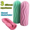 3 Models Pocket Pussy Manual Masturbator for Men – Soft Silicone Sex Toy Adult Supplies Artificial Vagina 18+