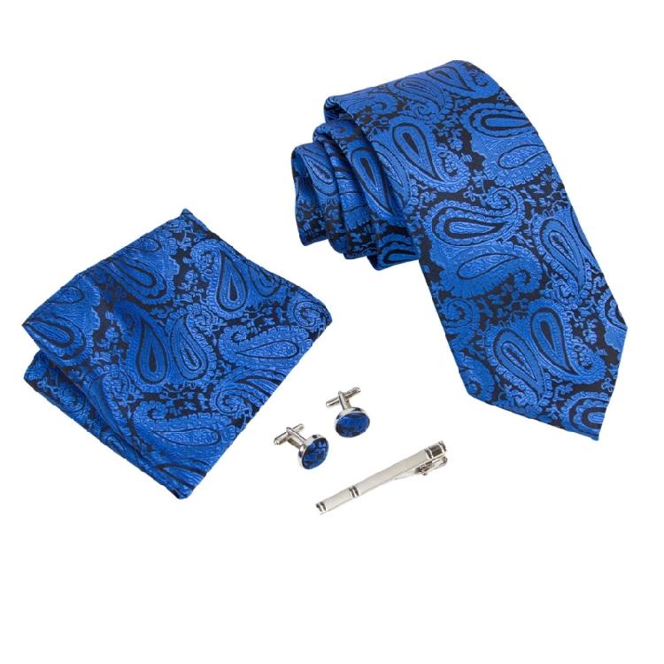5IN1 Tie Set Formal Office Meeting Attire Neckwear Cufflinks Wedding Accessories