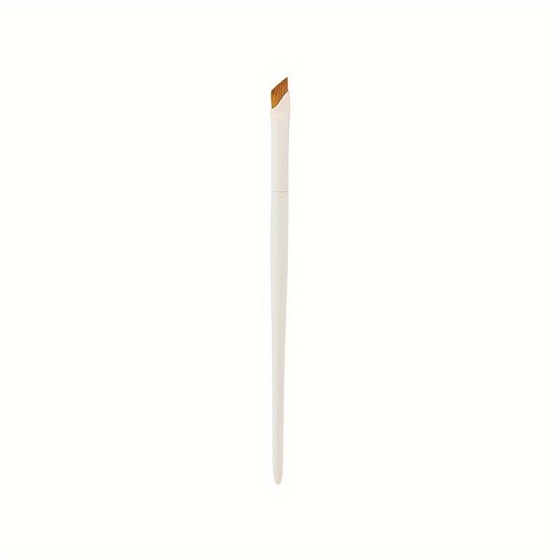 1-piece Set of Porcelain White Precision Angle Eyeliner Pencil and Eyebrow Brush - Nylon Brush, Fragrance-free