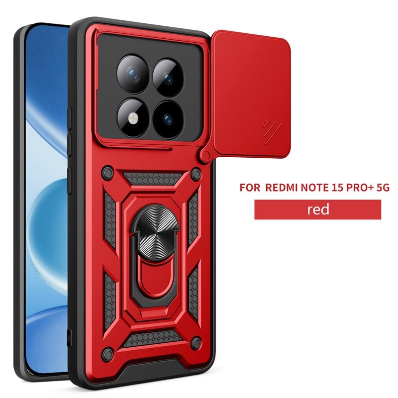 Armor Funda For Redmi Note 15 Pro Plus Car Magnetic Holder Ring Case For Xiaomi Redmy Note 15 Pro + Plus 5G Lens Protector Cover