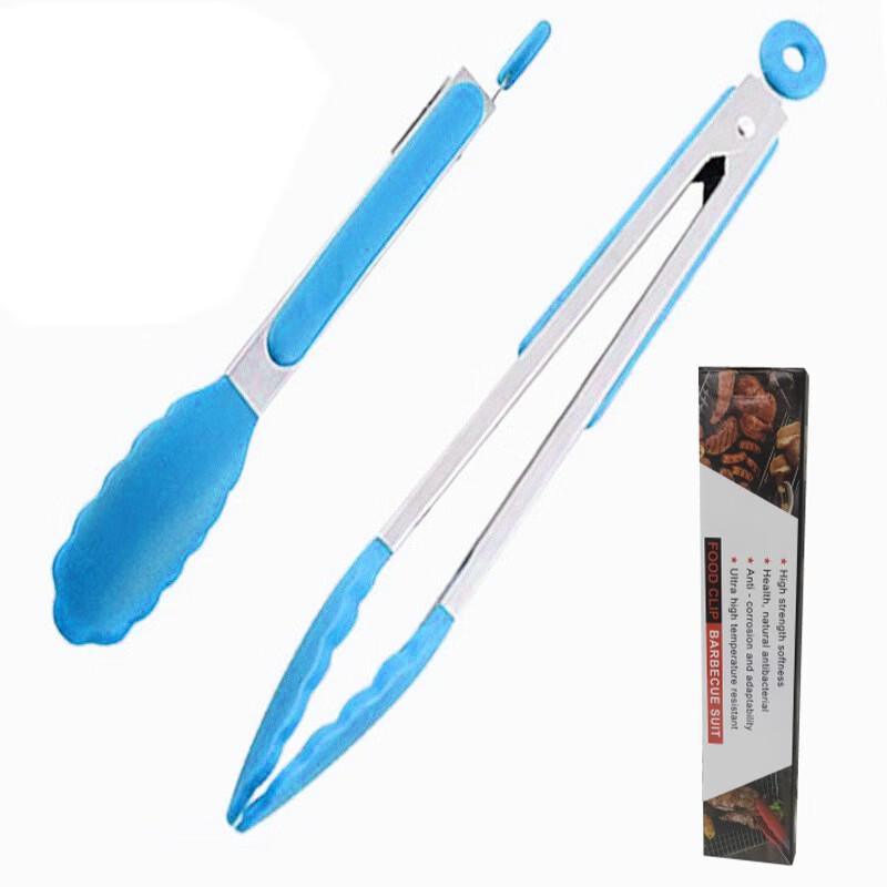 

SMVP 4-Piece High-Temperature Silicone Tongs Set (9 & 12 ) Blue