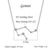 Naszyjnik 12 Konstelacji Srebro Próby 925 Naszyjnik z Zawieszką Konstelacji Delikatny Cyrkoniowy Znak Konstelacji Elegancka Cyrkonia