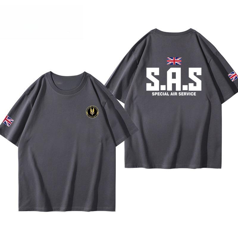 SAS British Special Air Service uniform with the Rainbow Six logo shortsleeved militarystyle Tshirt for male special forces