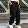 Spring And Autumn New Trendy Solid Color Men's Overalls Loose Straight Casual Trousers Men's Overalls Pocket Pants Large Size