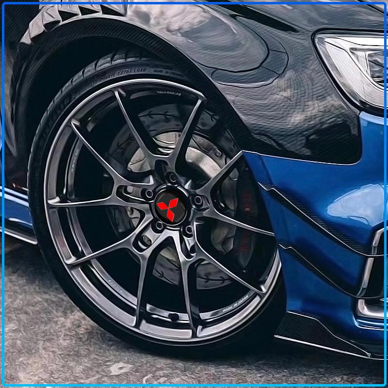 For Mitsubishi Lancer Lancer ASX Outlander 2 3 Pajero Mirage exzos Pajero 4 4PCS Auto Wheel Center Hub Tyre Vehicles Caps Cover Rim Sticker Badge