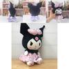 Adorable 20cm Kuromi Character Stuffed Animal With Floral Dress For Anime Fans