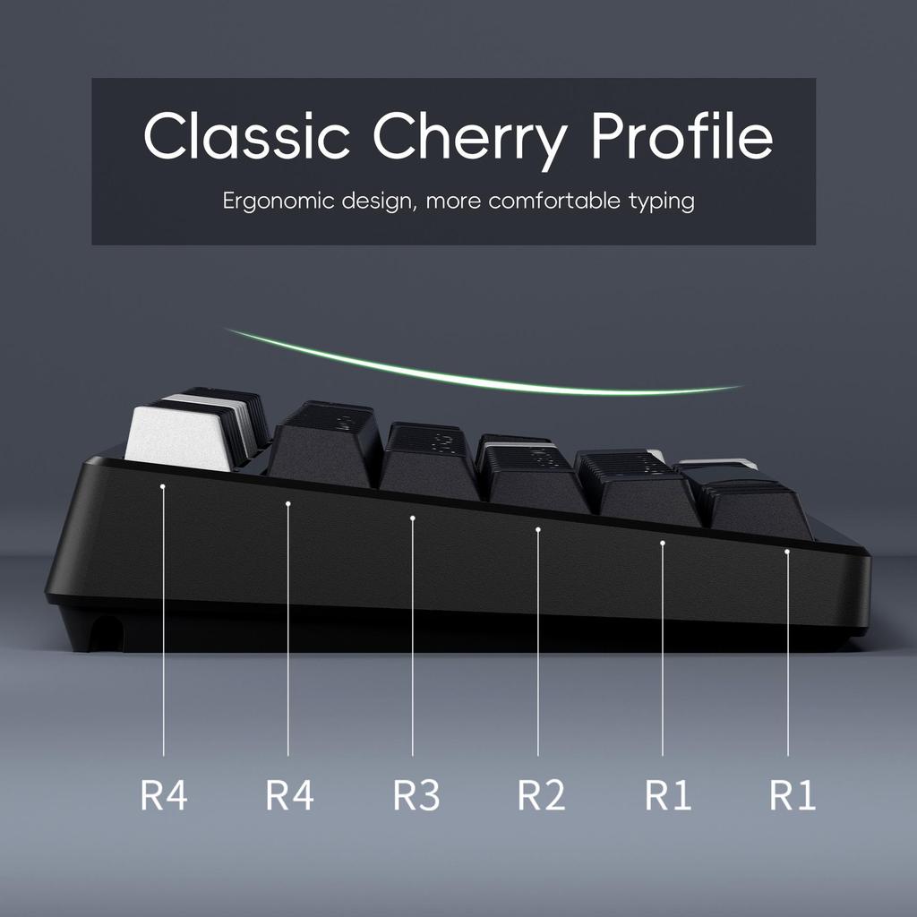 XVX "Minimalist Black" Keyboard Keycaps: Japanese, Korean, and Russian Engraved Opaque Black/White PBT.