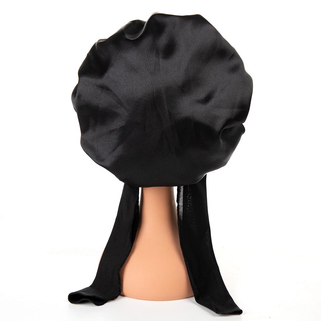 Kinder-Schlafhaube aus reinem Satin mit Bändern