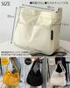 RUMIERE Tote Bag, Canvas Shoulder Bag, Large Capacity, for Men and Women, Perfect for Commuting, School, or Crossbody Use (White)