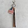 Keychain Western Denim Pendant Cactus US Flag Leather Keychain Multi Color Ethnic Style Pendant