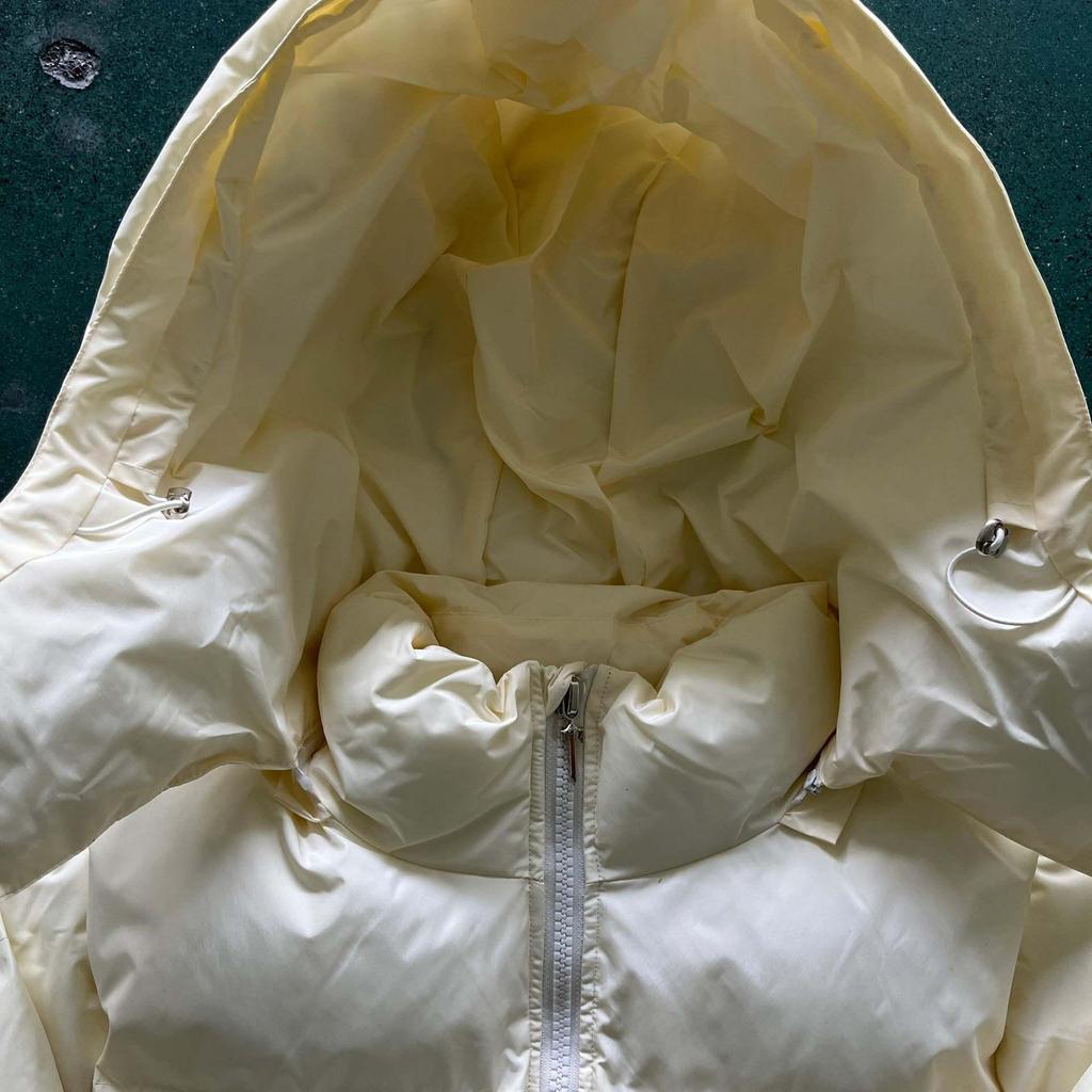 Trapstar Beige Small Logo Cotton Jacket with Detachable Hood