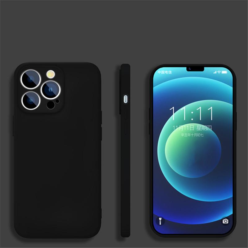 

Відчуття шкіри рідкий силіконовий чохол для iPhone 14 13 12 11 Pro Max X XR XS Max 8 7 6 Плюс ударостійкий квадратний бампер м який задній чохол iPhone 14 чорний