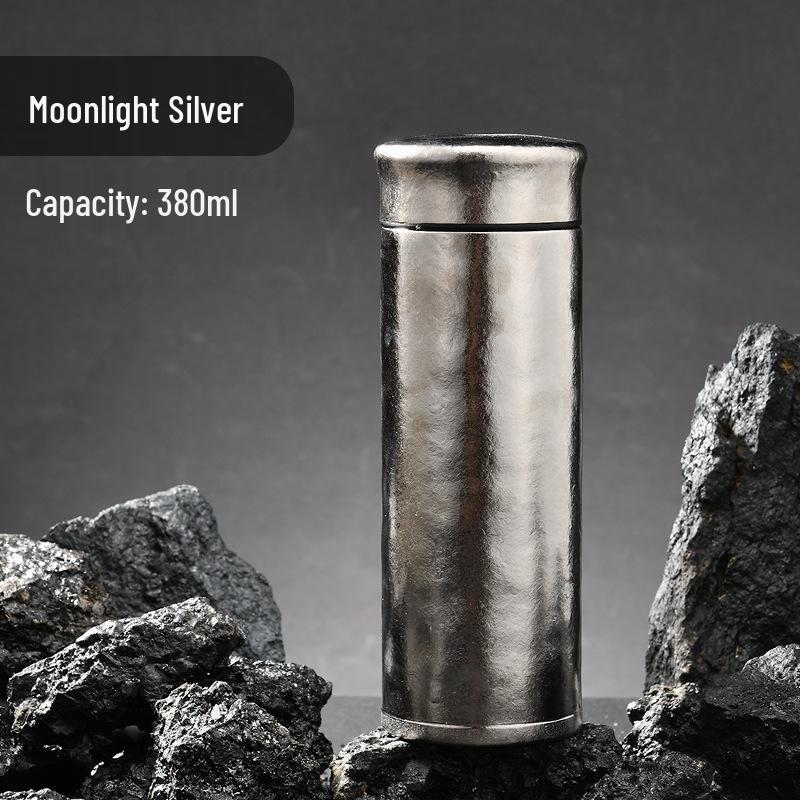 

Высококачественная двухслойная термокружка из чистого титана, большой емкости для чая в машине и офисе 380ml