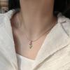 Fashion Tulips Flower Pendant Necklace Simple Y2K Choker Neck Chain Sweet Elegant Clavicle Chain Necklace Jewelry