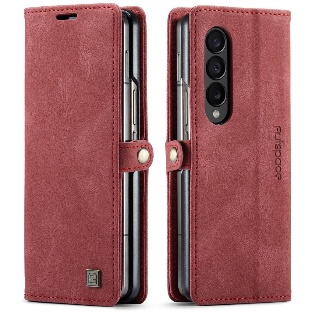 Suitable for Samsung Z Fold7 Business Phone Case, Galaxy Z Fold5 Anti-drop Flip Cover with Card Slot Phone Leather Case