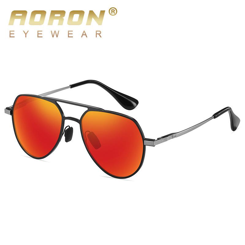 aoron Driver Driving Sunglasses Men's Metal Polarized Sunglasses Driving Color-changing Glasses