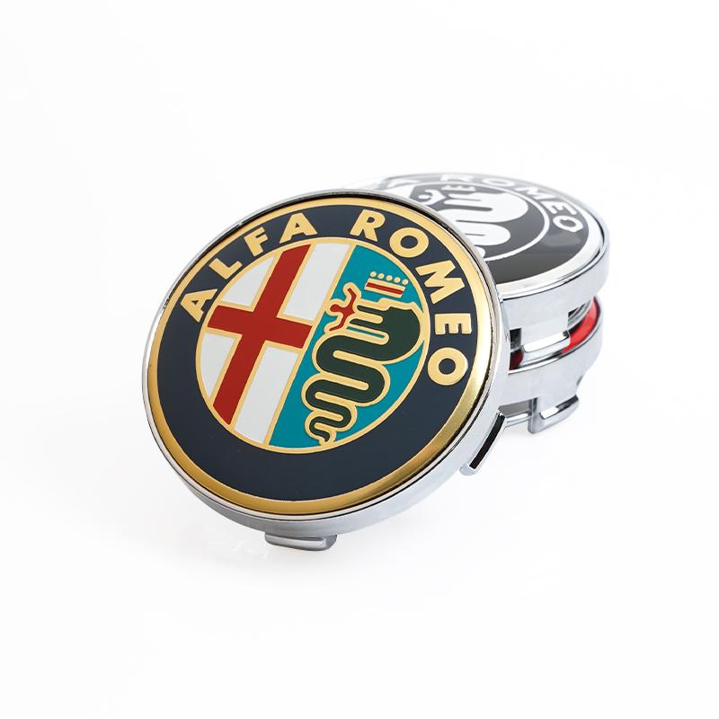Autostickers Voor Alfa Romeo 4 stuks 60 mm Wielnaafdop Naafkap Badge Embleem Sticker Voor Alfa Romeo 4C 159 166 Spider Giulia 15