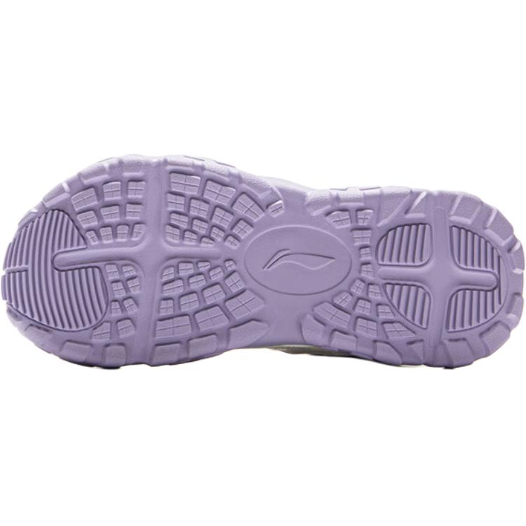 Li Ning Comfortable Versatile Creek Climbing Low-Top Sandals Kids Sandals Gray Purple YKEV016-2