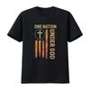 Eine Nation unter Gott Flagge 4. Juli Patriotisches Christliches T-Shirt vintage gewaschen dehnbar atmungsaktiv Mode Designer Kleidung