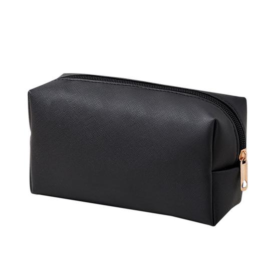 Portable Cosmetic Bag Stylish Zippered Makeup Pouch Travel Toiletry Organizer for Women Lipstick Makeup Brushes