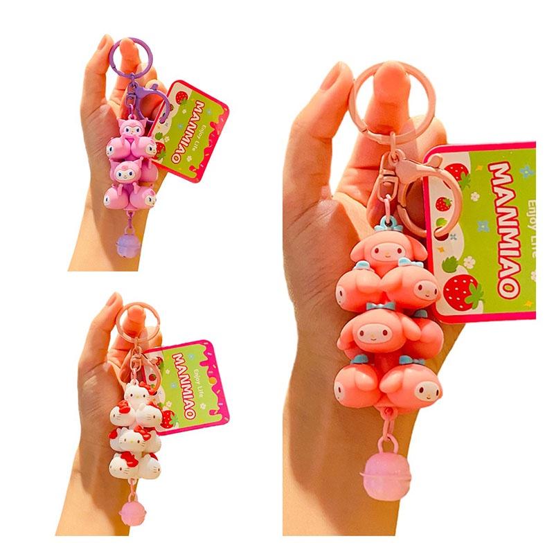 Adorable Cartoon Stackable Kt Cat Keychain For Cars And Backpacks Wholesale Gift