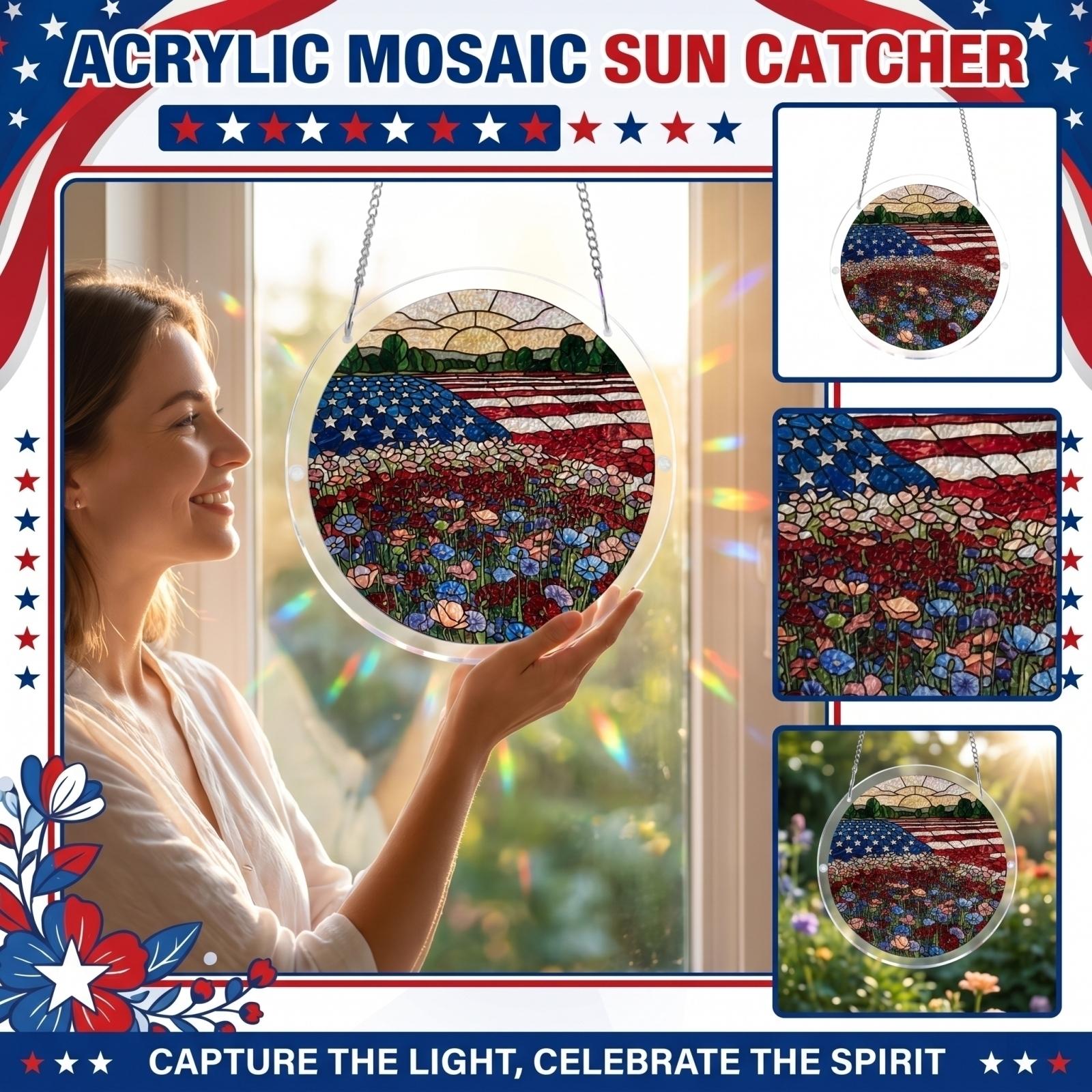 

Acrylic Puzzle Window Hanging, Colorful Sunrise Sun Catchers Panel SunCatchers Puzzles Decor For Birthday Women, Men, Wife, Aunt, And Mom one size