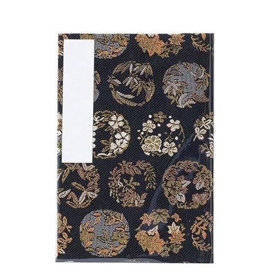 Kochi Seihon Vinyl Cover Shuincho Bewitching Flower Ceiling (Black) Nishijin Kinran Accordion Style Large Size