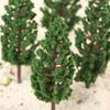 Set of 50 Pine Trees, Model Trees for Dioramas, Railway Models, Architectural Models, Miniature Garden Scenery Collection, Approx. 78mm