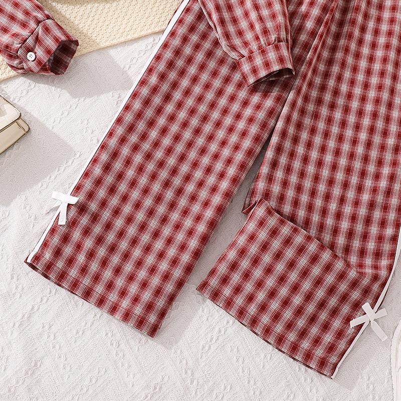 8-12J Mädchenbekleidung Kinder Frühling/Herbst Neuer Stil V-Ausschnitt Langarm Oberteil + Lässige Hose