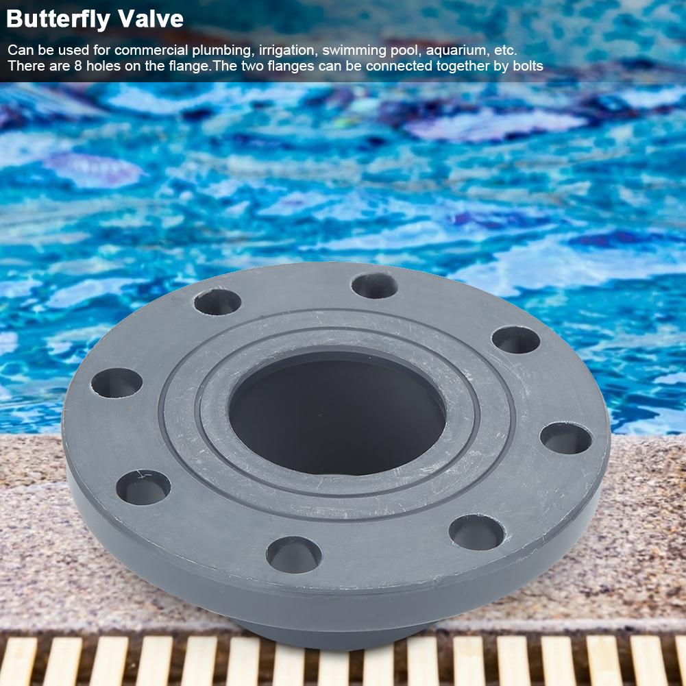 Swimming Pool Plastic Butterfly Valve Flange Plate Replacement Pool Accessory