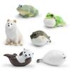 Children's Cognitive Simulation: Wild Animal Models - Rain Frog, Clown Frog, Otter, Seal, Pufferfish, Raccoon, Cat Ornament