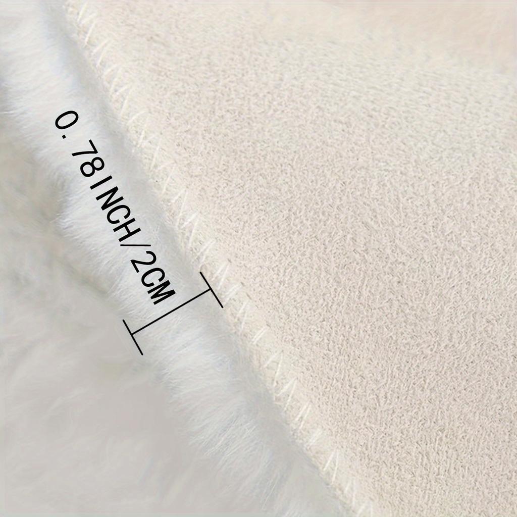 1pc, Round Bubble Fleece Fabric Simple Solid Color Fluffy Soft Comfortable Easy To Clean Furry Warm Cute Indoor Decorative Carpet