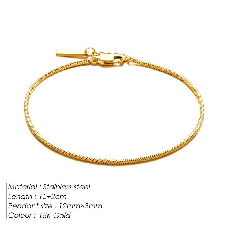 

Emanco Hot-Selling Stainless Steel Popular Combination Bracelet European and American Fashion Charm Men s Square Chain 18K Bracelet 15+2Cm18K Gold-Ys44922