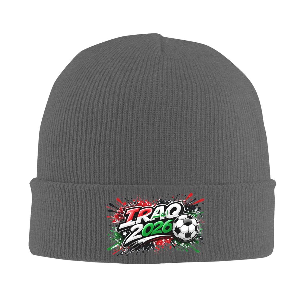 Iraq Flag Iraqi Soccer Football Knitted Caps Womens Unisexs Skullies Beanies Winter Hat Warm Melon Cap