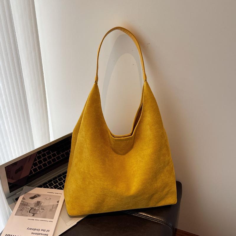 Crossbody bag suede bag women's new versatile shoulder bag retro large-capacity commuter tote bag