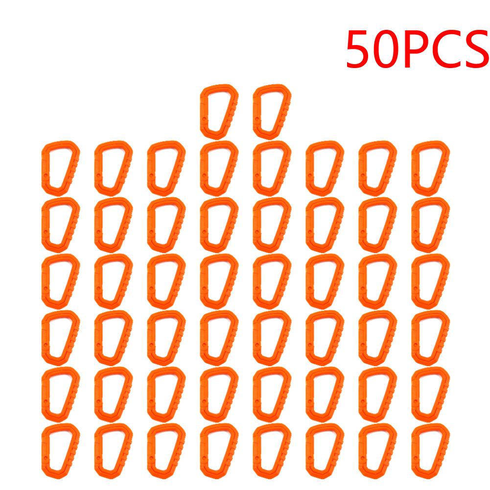 15-50PCS D-shape Belt Hanger Buckles Reusable Snap Type Safety Lock Buckles Lightweight High Strength Hardware Tools for Camping