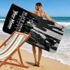 Name Custom Black Stones Print Beach Towel, Large Soft Quick Dry Towel for Beach Camping Swimming