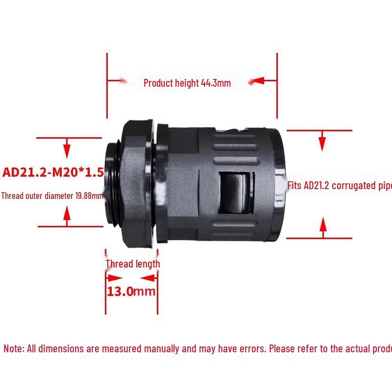 Kaixiang Plastic Corrugated Conduit Connector (AD21.2/M20x1.5)