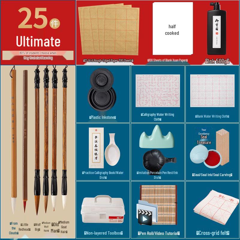 Calligraphy Starter Kit: Brush Set for Beginners and Students
