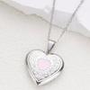 Metal Necklace with Heart Shaped Locket Pendant Adjustable Neckchain Ornament