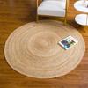 Ovale Runde Teppiche aus Naturrattan für Wohnzimmer Schlafzimmer Japanischer Stil Strohteppiche Binsen Gras Bodenmatten Handgewebte Heimdekoration
